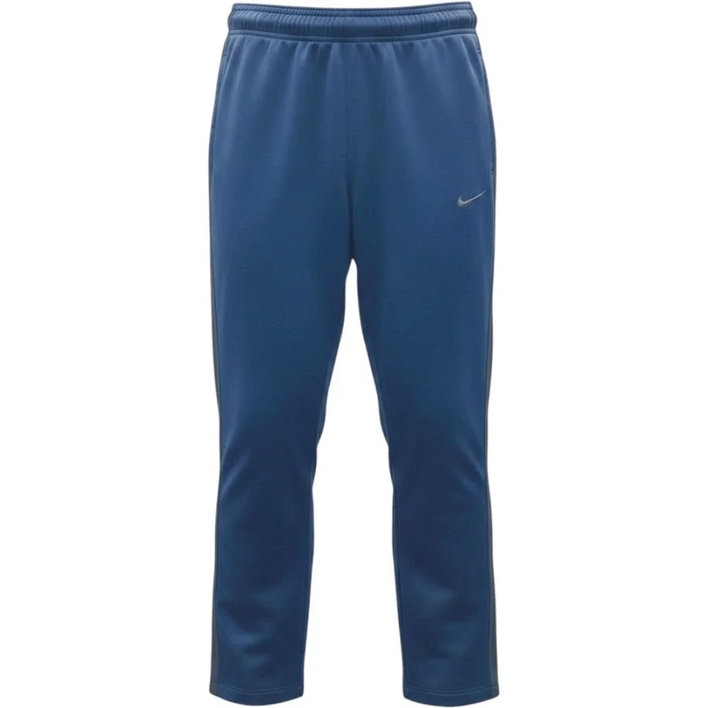 Nike Therma-FIT Track Pants Mens M Blue Side Stripe Ankle Zip Athletic Sport